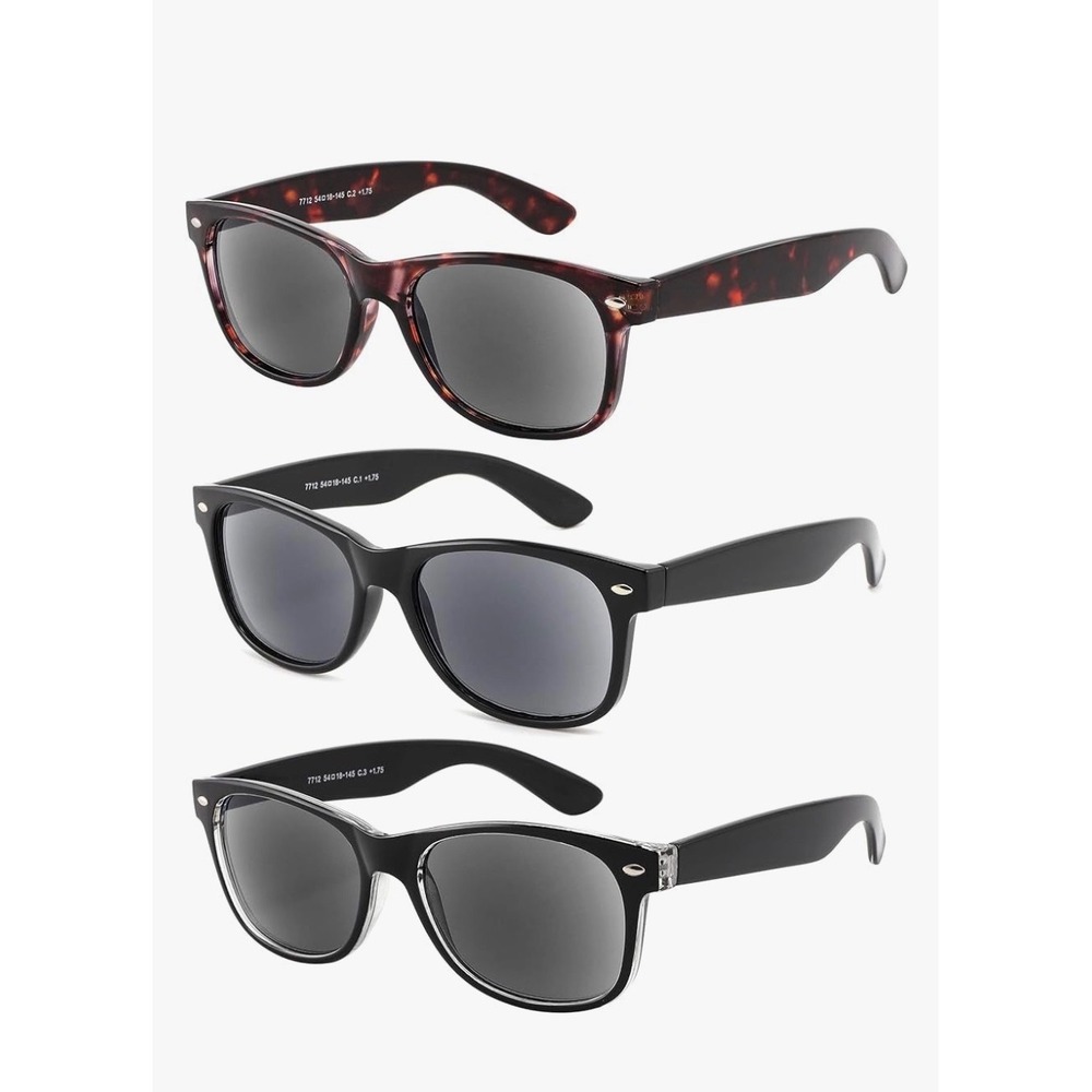 Yogo Vision Reader Sunglasses Women or Men, UV400 Tinted Reading Sunglasses 3-Pk